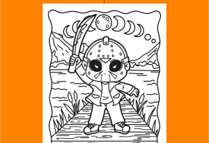 Jason Voorhees Coloring Page