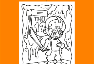 Jason Friday the 13th Coloring Page