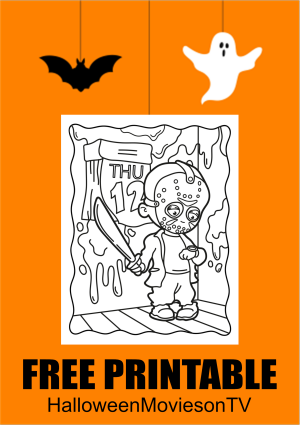 Jason Friday the 13th Coloring Page