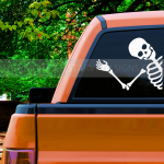 Waving Skeleton Halloween Decal